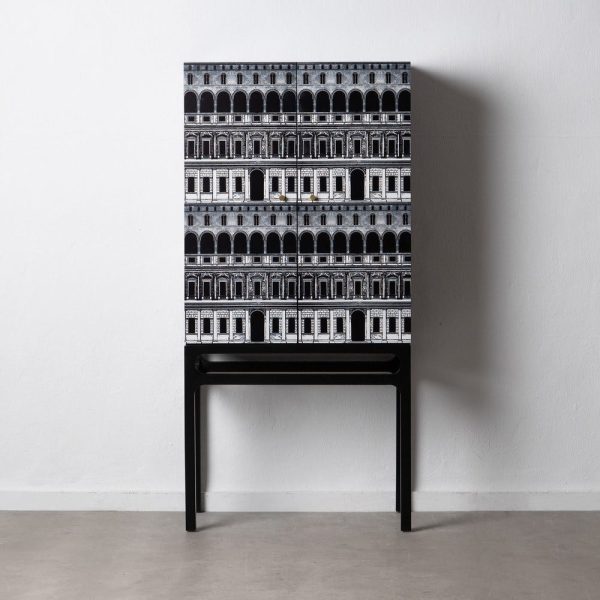 Armario “cabinet” negro-blanco 76,50 x 40 x 160 cm