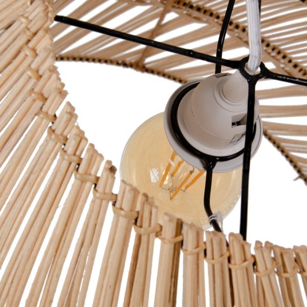 Lámpara techo natural bambú iluminación 50 x 50 x 40 cm