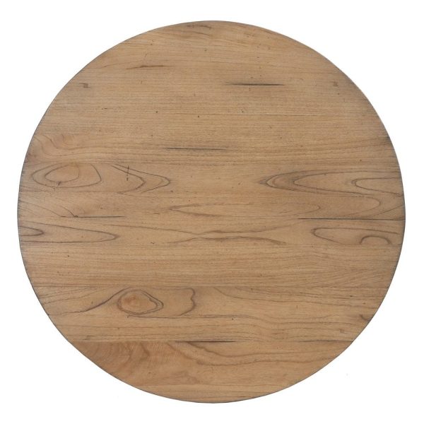 Mesa comedor natural madera salón 120 x 120 x 76 cm