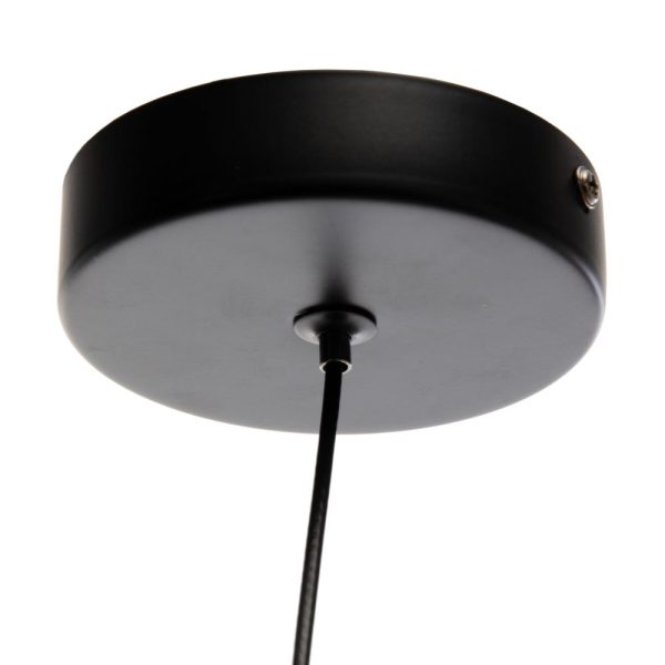 Lámpara techo negro-oro metal-cristal 11 x 11 x 26 cm