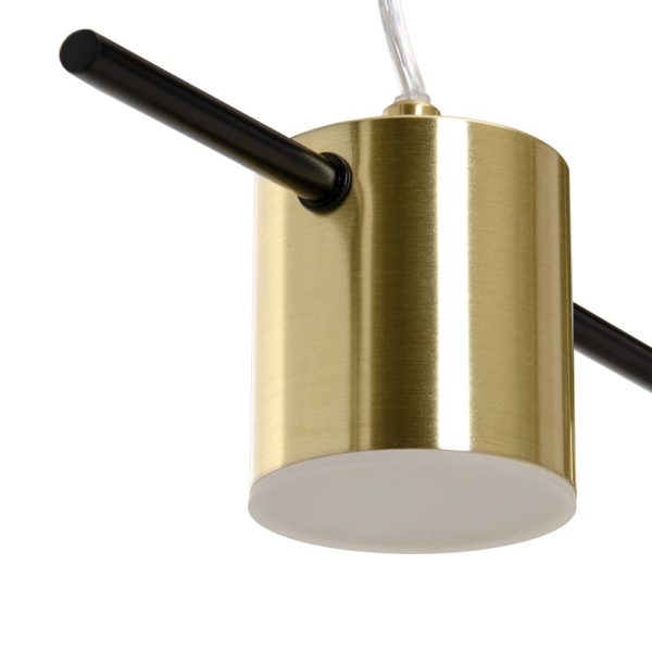 Lámpara techo negro-oro metal 70 x 10 x 9 cm