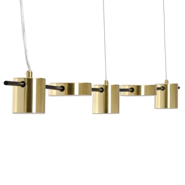 Lámpara techo negro-oro metal 117 x 10 x 9 cm