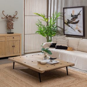 Mueble tv natural madera de olmo salón 180 x 40 x 60 cm - Muebles Orencio -  Denzzo