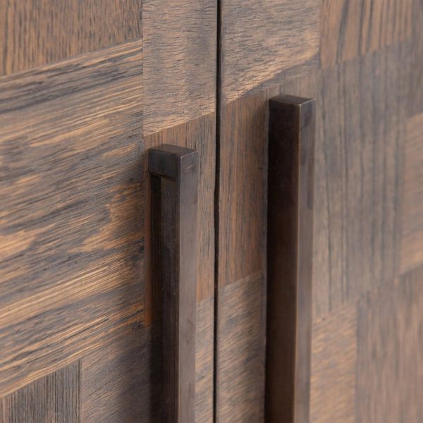 Armario marrón madera mindi salón 110 x 45 x 180 cm