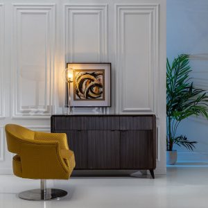 Mueble auxiliar natural madera mindi 35 x 40 x 80 cm