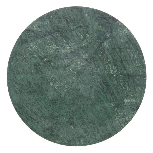 Mesa auxiliar verde-oro aluminio/mármol 60 x 60 x 58 cm