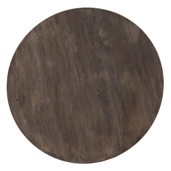 Mesa comedor gris madera de mango salón 150 x 150 x 77 cm