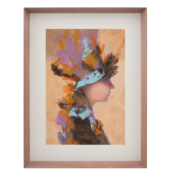 Cuadro pintura mujeres 2/m marrón pino 63,50 x 85 x 6 cm