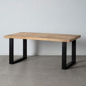Mesa Comedor Natural-Negro 180 X 90 X 76 Cm Mesa Comedor Natural-Negro 180 X 90 X 76 Cm