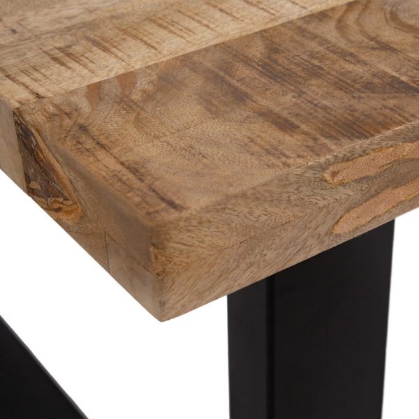 Mesa comedor natural-negro 240 x 100 x 76 cm