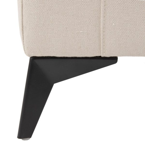 Sofá 3 plazas beige tejido salón 200 x 98 x 82 cm