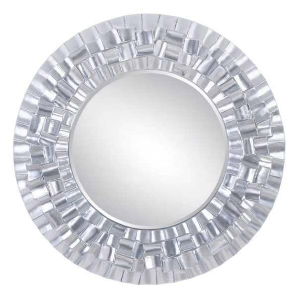 Espejo plata pu/cristal decoración 118 x 10,20 x 118 cm