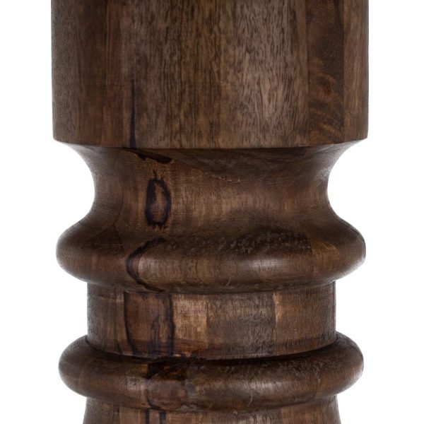 Mesa comedor natural-negro 120 x 120 x 76 cm