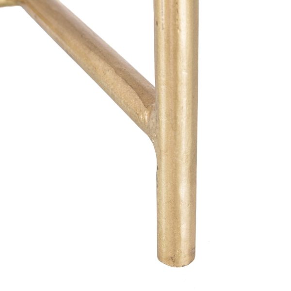 S/2 mesa auxiliar oro metal-cristal 41 x 41 x 61 cm