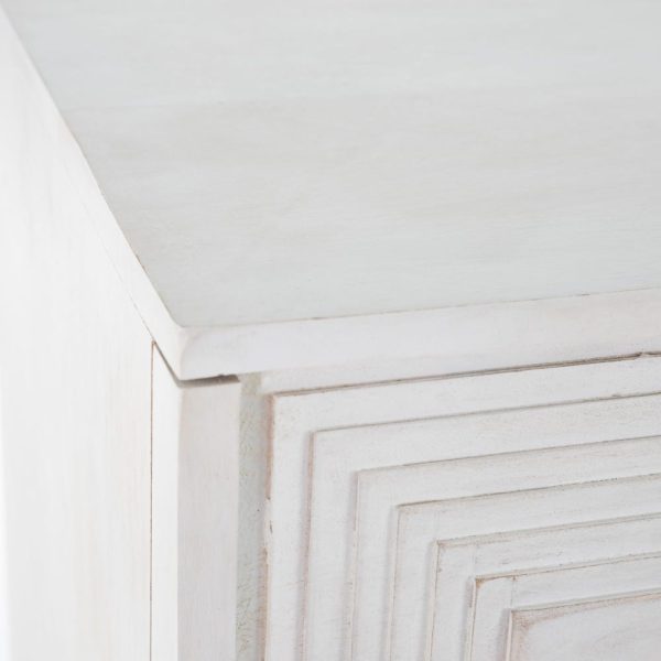 Armario blanco madera / metal salón 89 x 43 x 105 cm