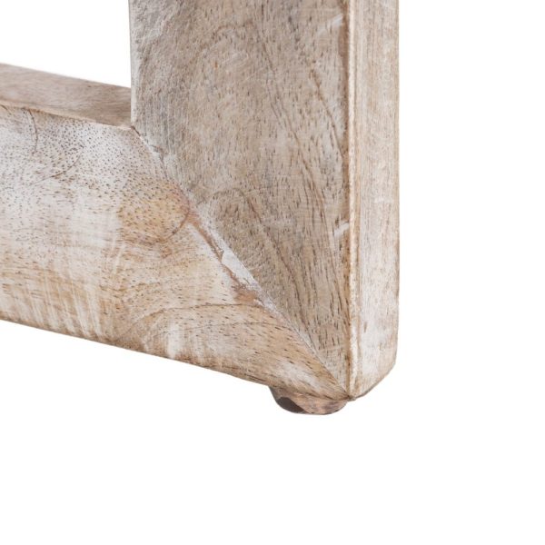 Mesa auxiliar blanco rozado madera 51 x 51 x 57 cm