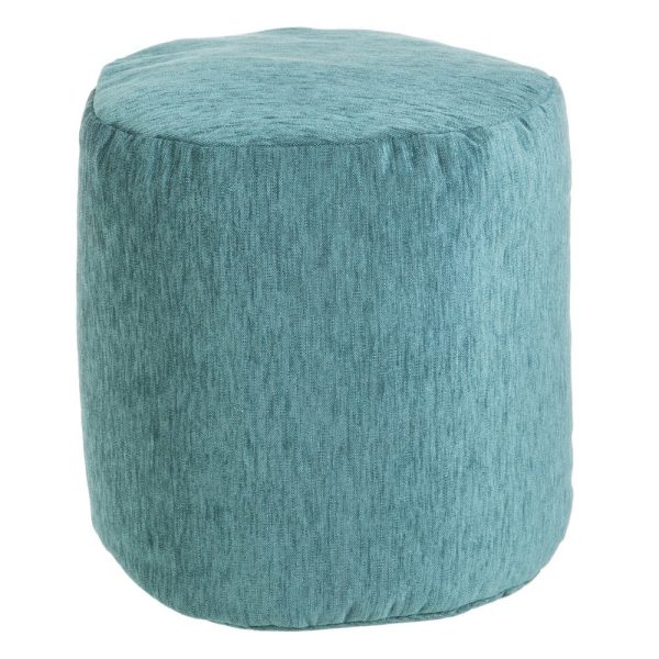 Puf azul poliester / acrílico 45 x 45 x 45 cm