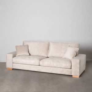 Sofá 4 Plazas Beige Tejido Salón 266 X 93 X 97 Cm Sofá 4 Plazas Beige Tejido Salón 266 X 93 X 97 Cm