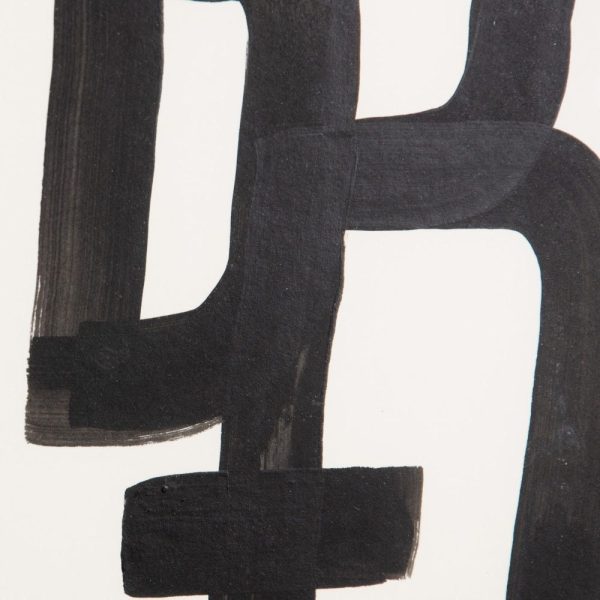 Cuadro pintura 3/m negro-crema 63 x 4 x 122 cm