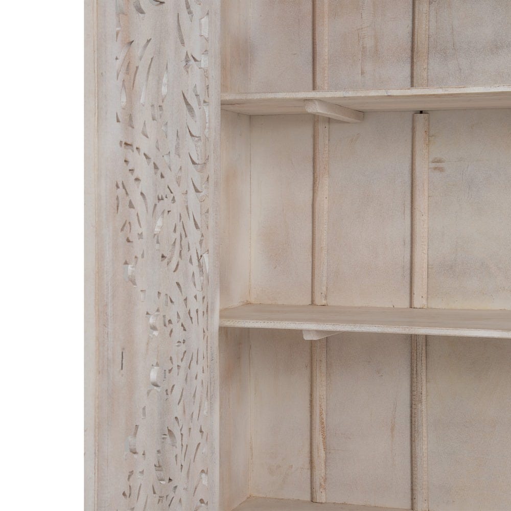 Armario blanco rozado madera de mango 100 x 40 x 180 cm - Muebles Orencio -  Denzzo