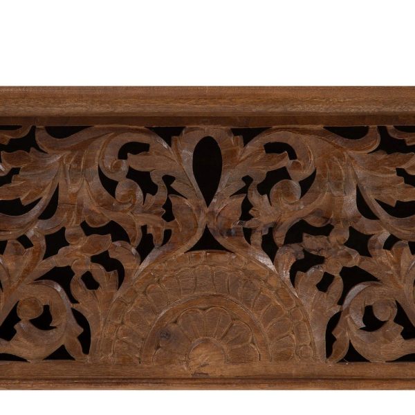 Baúl marrón madera decoración 117 x 46 x 45,50 cm