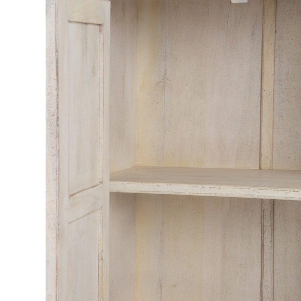 Armario gris madera de mango salón 83 x 42,50 x 152 cm