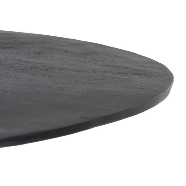 Mesa comedor negro aluminio/hierro 120 x 120 x 77 cm