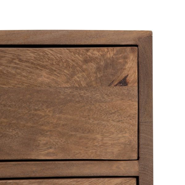 Mesita natural-negro madera de mango 43 x 33 x 61 cm