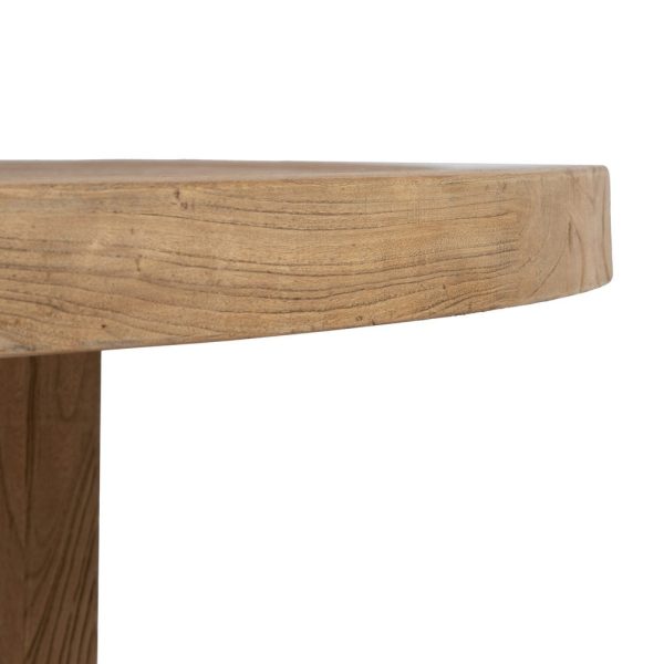 Mesa comedor natural madera de olmo 150 x 150 x 76 cm