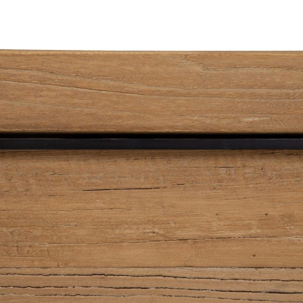 Cómoda natural madera de olmo 183 x 44 x 81 cm