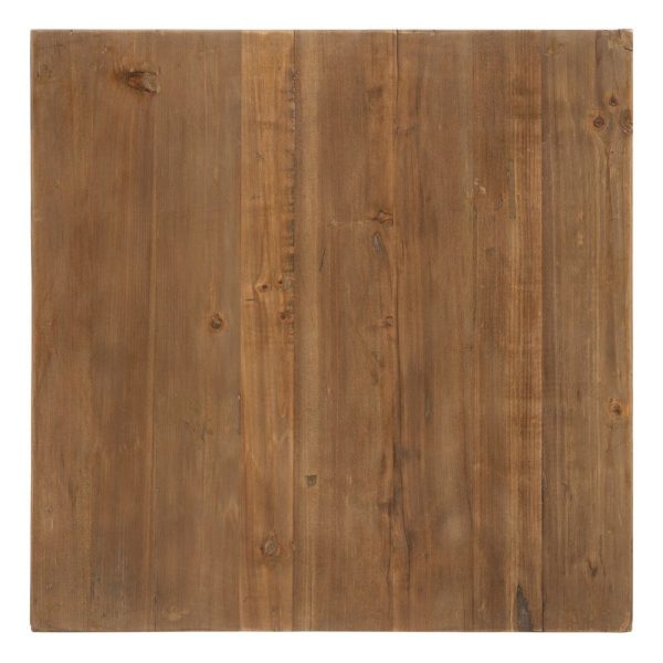 Mesa auxiliar natural madera de pino 60 x 60 x 60 cm