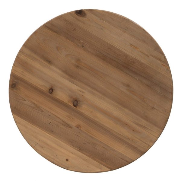 Mesa auxiliar natural madera de pino 60 x 60 x 66 cm