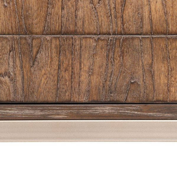 Aparador marrón madera-hierro salón 179,50 x 45 x 84,50 cm