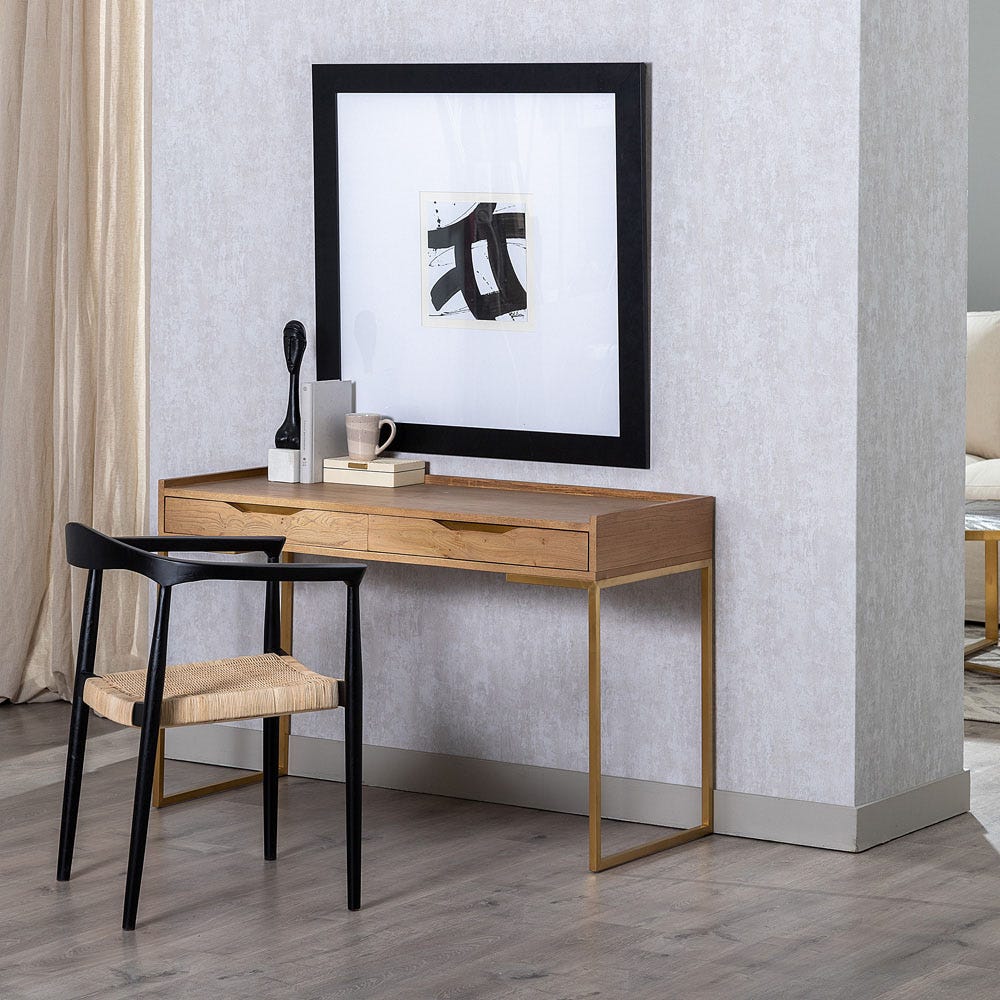 Escritorio marrón madera 120 x 50 x 74,50 cm - Muebles Orencio