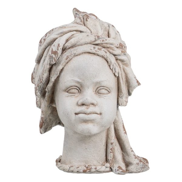 Busto africana resina decoración 32 x 28 x 46 cm