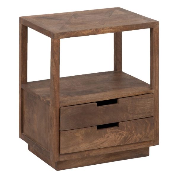 Mesita natural madera de mango 49 x 36 x 60 cm