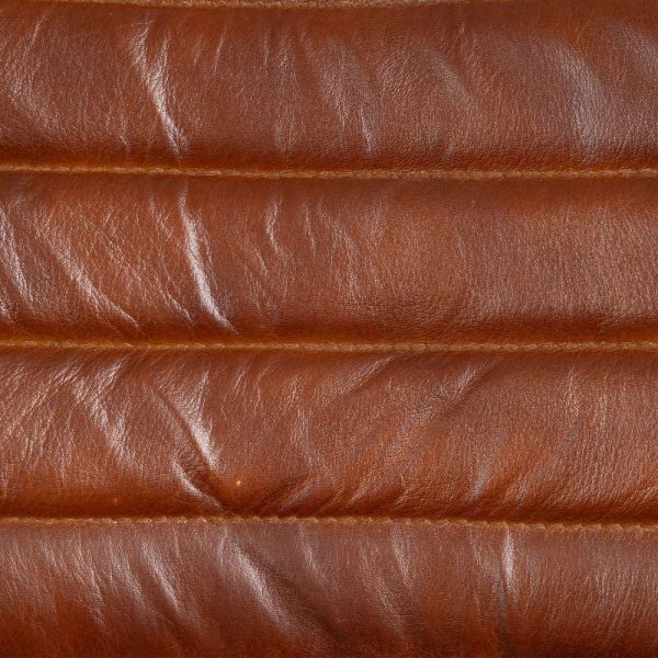 Taburete marrón metal / piel salón 43 x 38 x 109 cm
