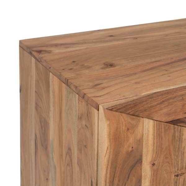 Aparador natural madera-hierro salón 175 x 45 x 74 cm