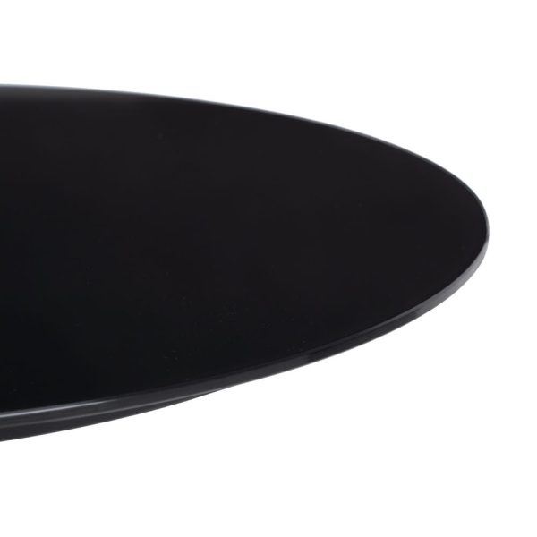 Mesa auxiliar negro cristal/metal 60 x 60 x 60 cm