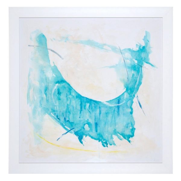 Cuadro abstracto turquesa lienzo 113 x 2,80 x 113 cm
