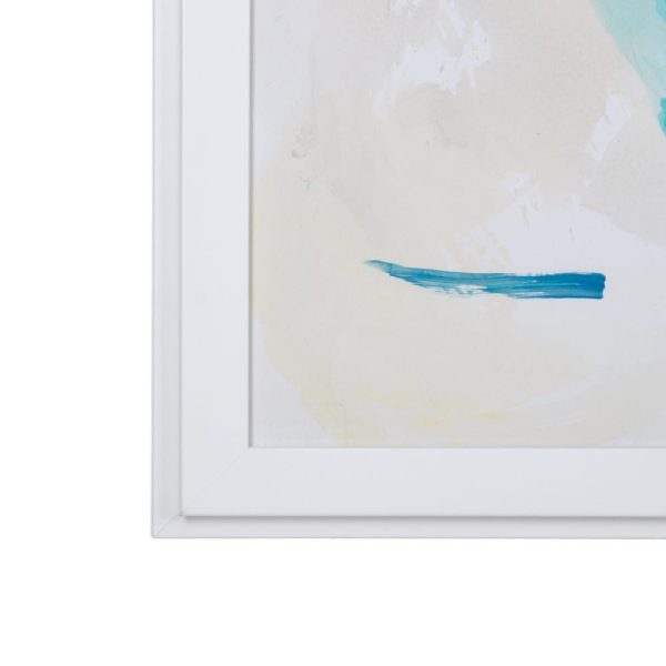 Cuadro abstracto turquesa lienzo 87 x 2,50 x 127,50 cm