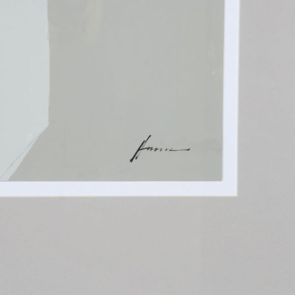 Cuadro abstracto blanco-gris lienzo 82,50 x 6 x 103,50 cm