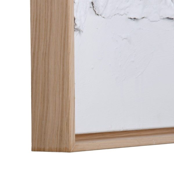 Cuadro sábana blanco-natural lienzo 2/m 104 x 5 x 104 cm