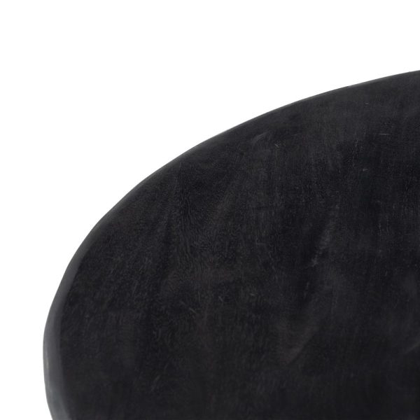 Mesa comedor negro madera de mango salón 100 x 100 x 76 cm