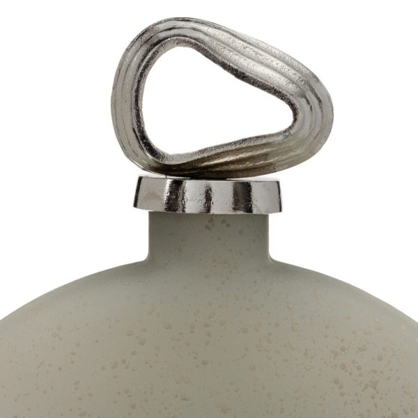 Botella decorativa gris-plata 30 x 7 x 39 cm
