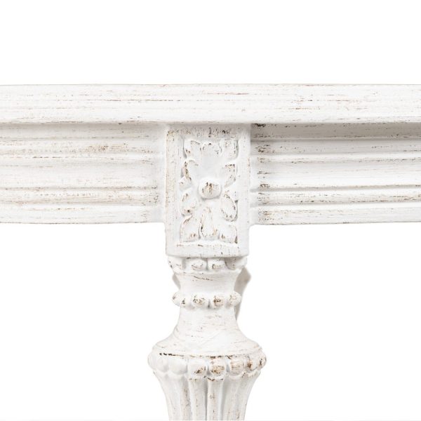 Mesa blanco rozado dm-madera salón 60 x 60 x 73 cm