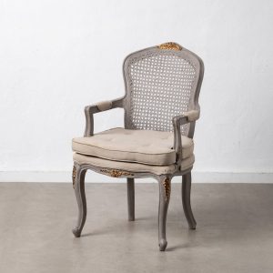 Sillón Gris-Beige Dm-Madera Salón 58 X 52 X 98,50 Cm Sillón Gris-Beige Dm-Madera Salón 58 X 52 X 98,50 Cm