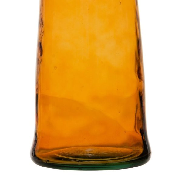 Jarrón ambar vidrio reciclado decoración 18 x 18 x 100 cm