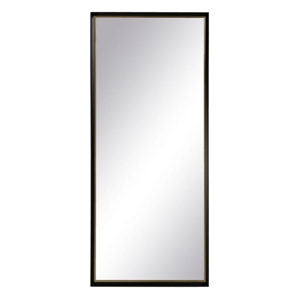Espejo vestidor oro-negro madera 76 x 6 x 176 cm