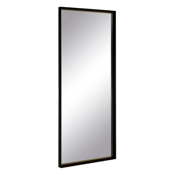 Espejo vestidor oro-negro madera 76 x 6 x 176 cm